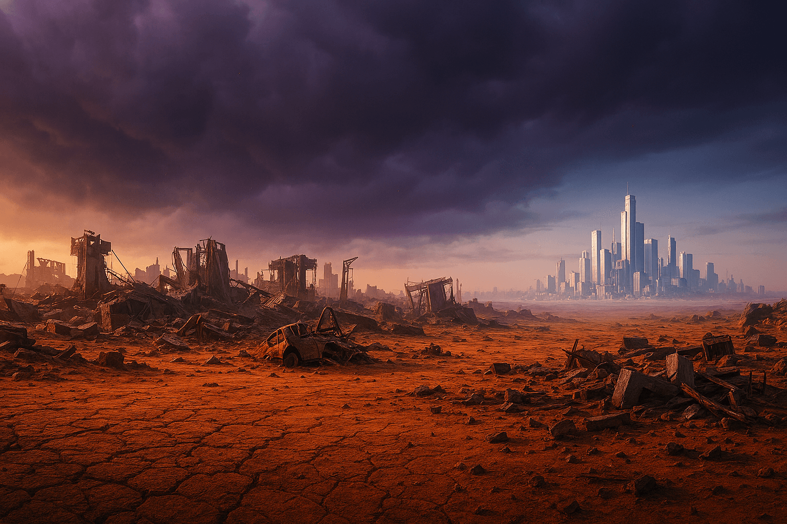 The Wastes - a dystopian landscape from the World of Variance