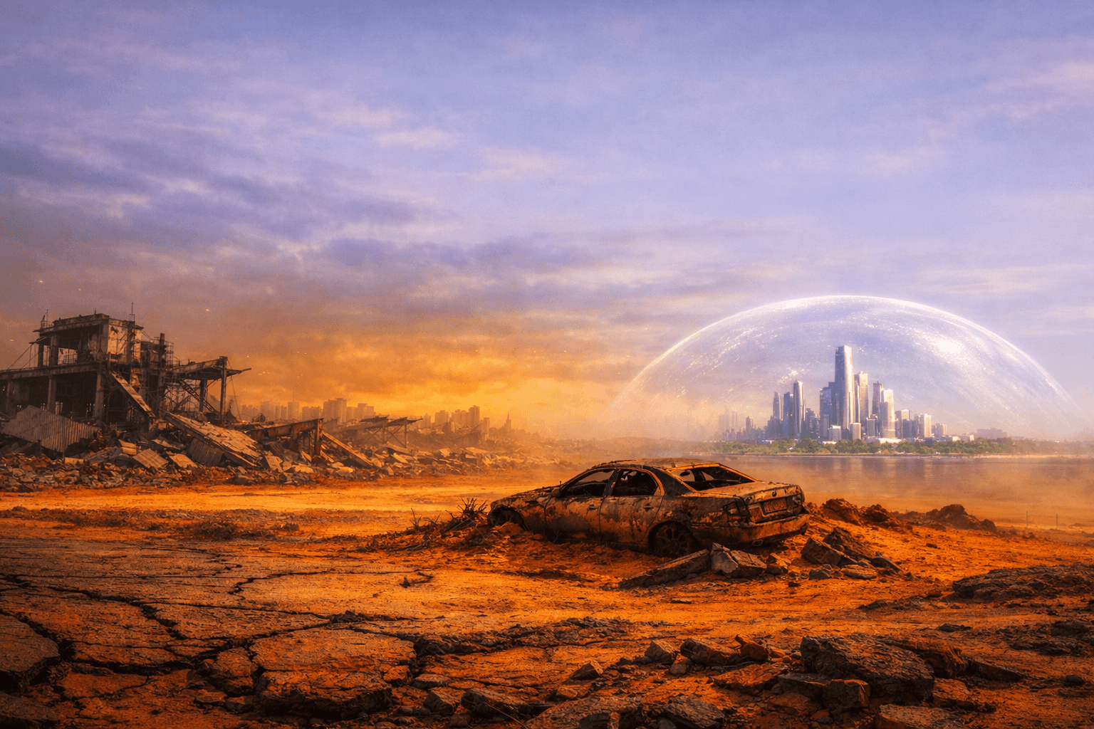 The Wastes - a dystopian landscape from the World of Variance